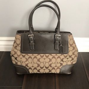 Tan coach bag